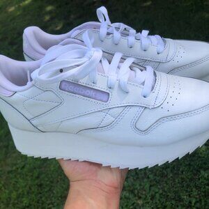 Reebok Classics Double White Womens Shoes Size 8
